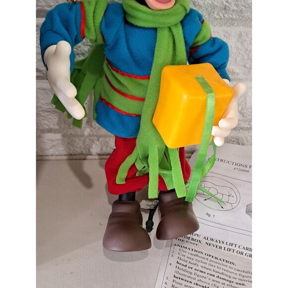 Vintage Disney Goofy Santas Best Animated Ornament With Box & Instructions - Picture 3 of 11